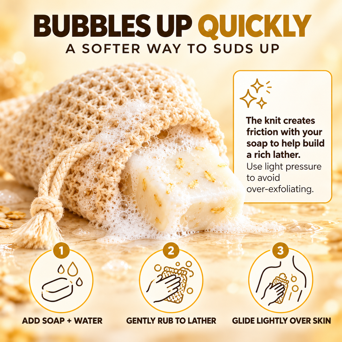 soap exfoliating bag