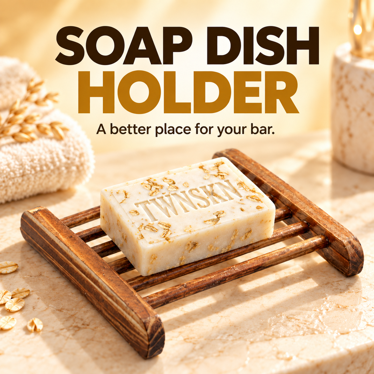 Bamboo soap holder